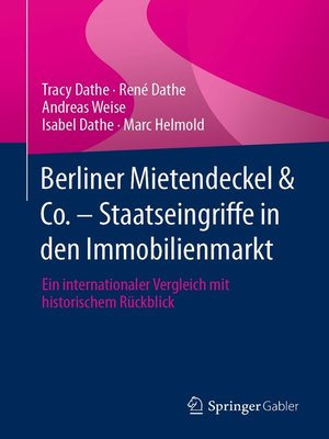 cover image of Berliner Mietendeckel & Co.--Staatseingriffe in den Immobilienmarkt